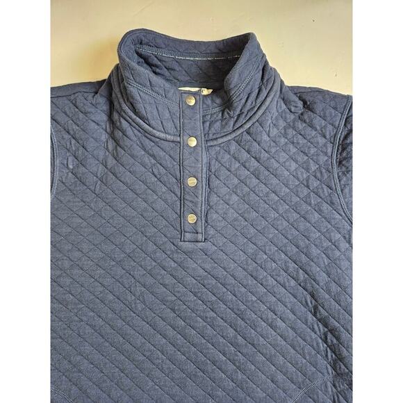 Duluth Trading Company Quilted Pullover Blue Large Pockets - Picture 7 of 10